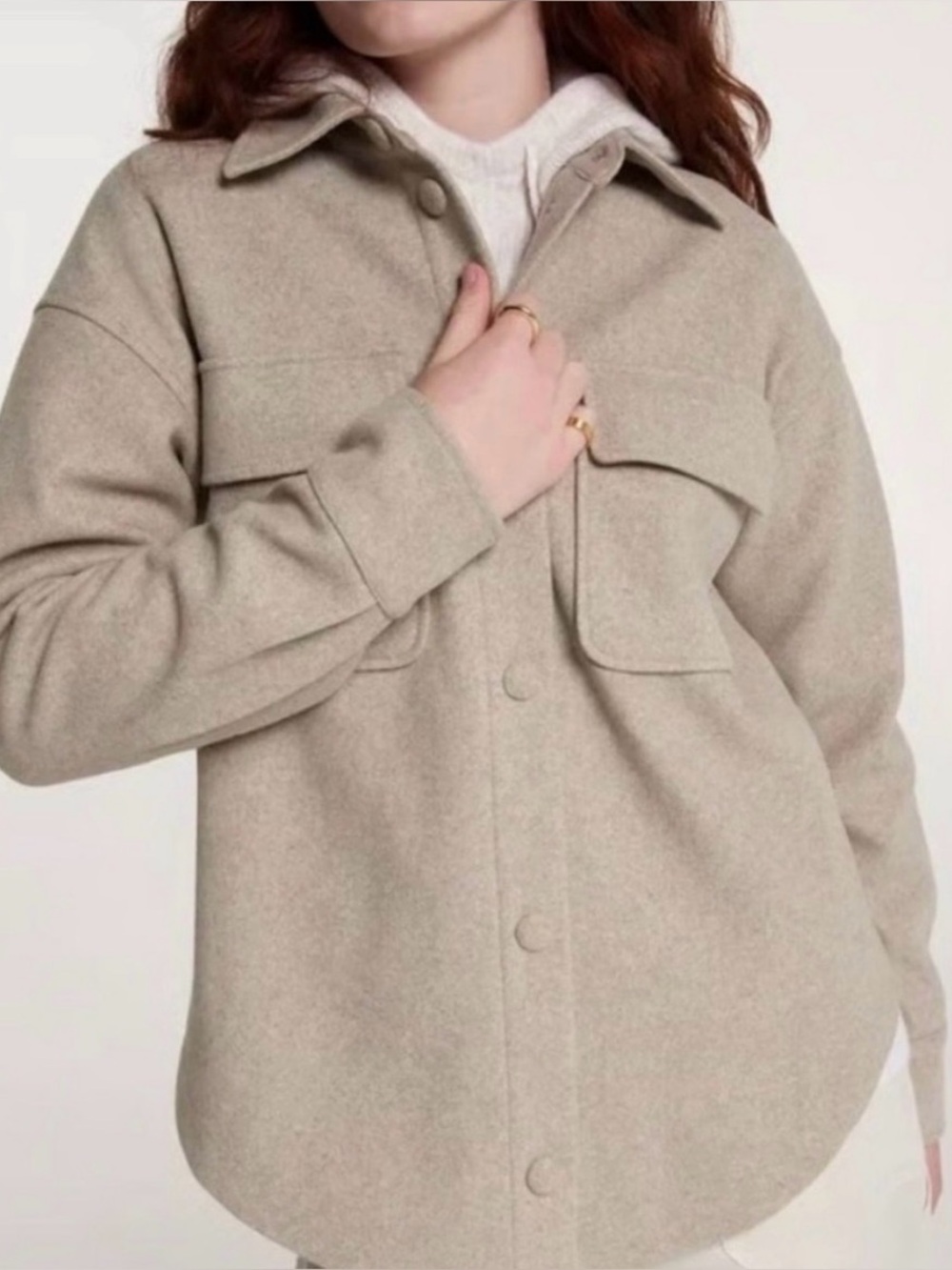 Calia Shirt Jacket in Oatmeal Like New